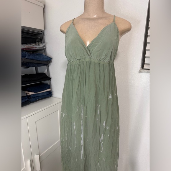 Gypsy 05 NWT Dre Tevel Dress size L color sage - Picture 2 of 6